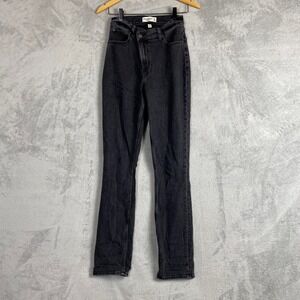 Abercrombie & Fitch Curve Love 90s Slim Straight Ultra High Rise Jeans Black 25L
